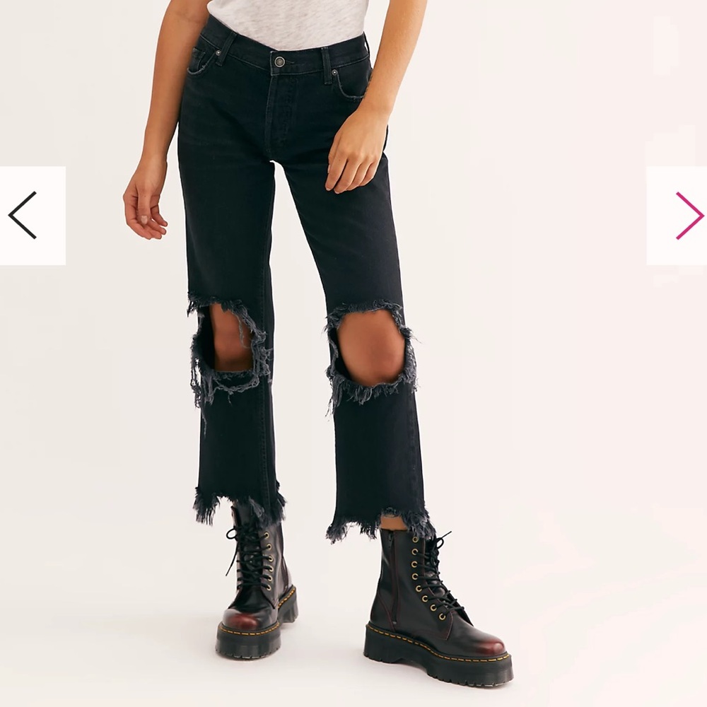Free People Maggie Mid-Rise Straight-Leg Jeans size 27!